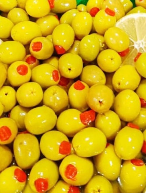 BİBERLİ YEŞİL ZEYTİN 1000 GR