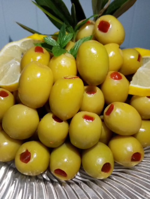 BİBERLİ YEŞİL ZEYTİN 1000 GR